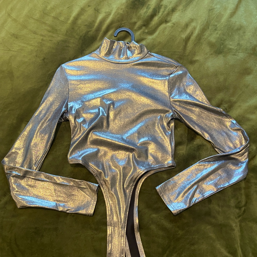 Silver bodysuit